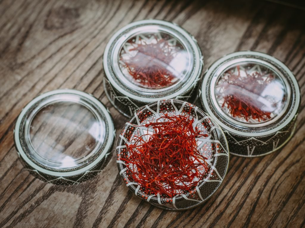 Pure natural saffron threads harvested in Baku region